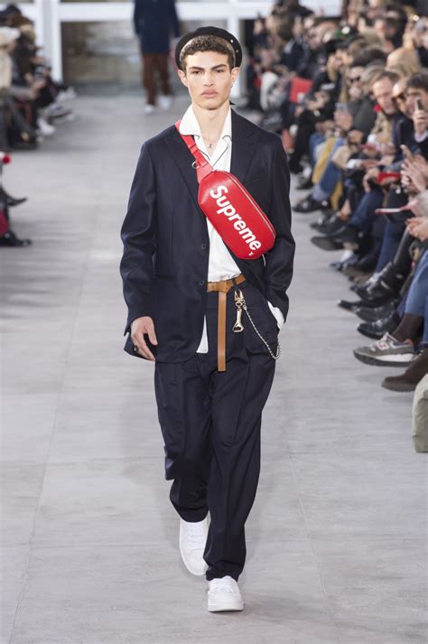 lv supreme runway|supreme x louis vuitton jacket.